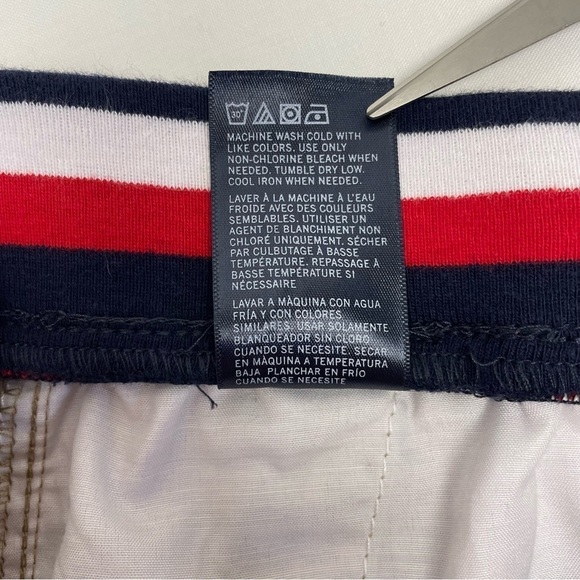 Tommy Hilfiger Cargo Shorts Draw String Khaki Brown Boy Size Medium 12/14 - Picture 6 of 9